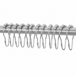 Du&scaron;o užuolaidų kabliukai žiedai rūdims atsparūs du&scaron;o užuolaidų žiedai kabliukai 12vnt sidabras