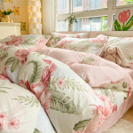 Keturių dalių grynos medvilnės mažų &scaron;viežių gėlių ra&scaron;to antklodės užvalkalo komplektas bendrabučio paklodei, trijų dalių patalynės komplektas 2.0m bed