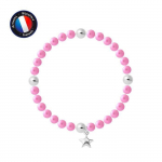 Bracelet - PERLINEA - My Star - Perles d'Eau Douce 5-6 mm - Argent 925 - &Eacute;lastiqu&eacute;