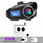 Q58-Max Motociklo domofono ausinės su &scaron;almu BT5.3 500M Intercomunicador Moto FM radijo Muzika Dalintis LCD ekrano ausinėmis 2 vairuotojams 2024 m. Hard Mic 1Pcs
