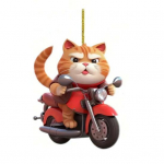 Dekoratyvinis dviračių kačiuko pakabukas automobilio ornamentas animacinis kačių dizainas Kalėdų eglutės dekoravimas galinio vaizdo veidrodžio pakabinimas