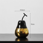 Skandinavi&scaron;ko stiliaus metaliniai keraminiai kriau&scaron;ės formos vaisių papuo&scaron;imai, modernūs paprasti svetainės vyno spintelės modelio kambario namų dekoracijos Black Pear Small