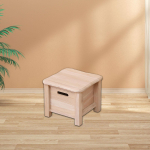 Medinė laikymo kėdė Buitinė Nedidelė Ne&scaron;iojama Vietos taupymas Stalčių batų keitimu 30cmx30cmx25cm_Brown