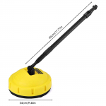 Auk&scaron;to slėgio plovimo rotacinio &scaron;epečio valymo priedas, automobilio grindų plovimo apvalus &scaron;epetys, keičiamas plovimo priedai, skirti Karcher K2-K7