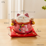 Keraminės Fortune Cat Kūrybinis mielas gyvūnų dizainas I&scaron;skirtiniai amatai Papuo&scaron;alai Japoni&scaron;ko stiliaus namų biuro darbalaukio apdaila Dovana vaikui