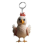 Creative American Rooster raktų pakabukas ir kuprinės pakabukas &ndash; akrilo priedas 4