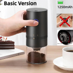 Naujas elektrinis kavos malūnėlis 1500 mAh Kūginis kavos malūnėlis I&scaron;ori&scaron;kai reguliuojamas pupelių malimo aparatas Kaffe Bohnen malūnėlis