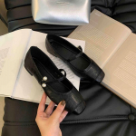 Vintažiniai kvadratinio pir&scaron;to moteri&scaron;ki Mary Jane batai, madingi, gilūs, pavasariniai, rudeniniai, mink&scaron;tu padu, suknelės balerinos batai 35