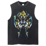Anime Grafinis Dragon Ball Spaudinys Berankoviai Kasdieniai Mar&scaron;kinėliai Laisvi Mar&scaron;kinėliai Retro Skalbta Japoni&scaron;ko Stiliaus Vyri&scaron;ka Didelio Dydžio Liemenė M
