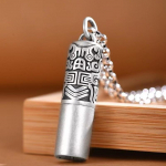 Ar gali atidaryti Treasure Gluttony pakabuką vyrams ir moterims, retro madingą drabužių dėžutę dovanai vaikinui 50CM(Necklace Size) sidabras