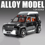 1:24 BYD U8 SUV Visureigis Lydinio Mikro Automobilis Die-cast Metalinis Mastelio Automobilio Modelis Garsas ir &Scaron;viesa Vaikų Žaislas Berniuko Kolekcija Ornamentai juoda