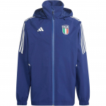 Adidas Performance Italija Condivo 22 Lietaus striukė Dryžuota Patogi Kvėpuojanti Su gobtuvu Futbolo mar&scaron;kinėliai Vyri&scaron;ka striukė Tamsiai mėlyna HS9841 S