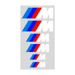 6 vnt./kompl. M ženkliuko stabdžių apkabų lipdukas, atsparus auk&scaron;tai temperatūrai, stabdžių modifikavimas, 3D lipdukas BMW E61 1 2 3 4 5 6 7 serijos X1 X3 X4 X5 X6