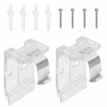 62KD 10/20 vnt. 25 mm langų belaidžių žaliuzių montavimo laikikliai su metaliniu spaustuku, korinių užuolaidų žaliuzių karnizo laikiklio įrankis