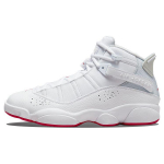Air Jordan 6 Rings Balti Mistiniai Hibiskai Vyri&scaron;ki Sportbačiai Grynas Platininis 322992-116 44.5