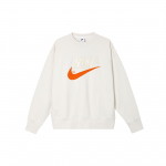 Nike logotipas Raidės Apvalus kaklas Megztinis ilgomis rankovėmis Džemperis Vyri&scaron;kas džemperis Baltas DO8892-030 XL