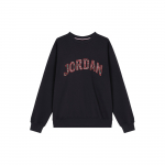 Jordan Essentials megztas sujungtas su raidėmis vilnos sportinis ilgomis rankovėmis džemperis vyri&scaron;kas džemperis Juodas FV7461-010 L black