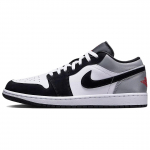 Air Jordan 1 Low SE Balti Juodi Matinio Sidabro Vyri&scaron;ki Sportbačiai Ugnies Raudoni HF3148-106 44