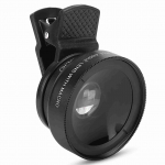 Prisegamas 0.45X plataus kampo 12.5 kartų kameros HD makro objektyvas i&scaron;maniam mobiliajam telefonui juoda