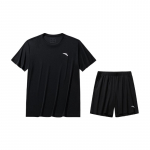 Anta Treniruočių drėgmę i&scaron;garinantis greitai džiūstantis trumpomis rankovėmis &scaron;ortai laisvalaikio sportinis kostiumas vyri&scaron;ki kostiumai 952527207-5 S