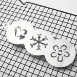 Mew Trys viename Nerūdijančio plieno Kavos pie&scaron;imo &scaron;tampas Kavos prietaisas Pyragų pudravimo forma Kavos dekoravimas