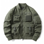 Vyri&scaron;ka striukė rudeninė laisva laisvalaikio vir&scaron;ūnė, funkcionali kelių ki&scaron;enių darbinė striukė skraidanti striukė Motociklo taktinė striukė Vintažinė gatvės apranga 4XL armijos žalia spalva