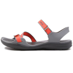 Crocs Swifwater Webbing Lauko kasdieniai basutės Moteri&scaron;kos basutės Raudonos pilkos 204804-6PK 34-35