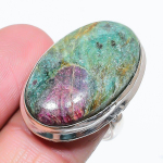 Ruby in Fuchsite Handmade 925 Sterling Silver Gift Ring Size 10 K2a00