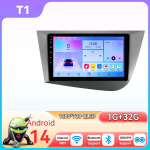 Hizpo Snapdragon 6115 I&scaron;manusis automobilio radijas Seat Leon MK2 2005-2012 m. I&scaron;maniosios sistemos Carplay GPS Navigacija Stereo Android Auto 2din BT 4G T1 4Core 1G 32G