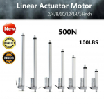 12V IP54 500N 50-400mm Linijinis Pavaros Variklis Elektrinis Pramoninis Keltuvas Durų Atidarymo Kėlimo Įrankis Nominalus Greitis I&scaron;skirtinis Baltas 50mm/2 inch