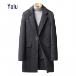 Yalu EY Men's Plaid Double-Faced Wool Coat XL