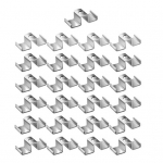 25 vnt. grotelių spaustukai, balneliniai spaustukai, cinkuoto plieno konstrukcija, lengvas montavimas, saugus prigludimas, lynų tvirtinimo detalės, grotelių priedai 25 pcs