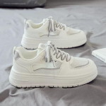 Dizainerio platforma bėgimo sportbačiai, moteri&scaron;ki teniso bateliai, moteris, vaik&scaron;tanti stambūs sportbačiai, balti, laisvalaikio slydimas ant vulkanizuotų batų 35