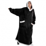 Ypač ilgas dėvimas antklodės džemperis su gobtuvu - Didelio dydžio &scaron;iltas puloveris poilsiui Length 1.2m with 1.5m hood