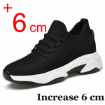 Vyri&scaron;ki laisvalaikio sportbačiai, padidinantys auk&scaron;tį, 8 cm auk&scaron;čio didinimo batai vyrams, vasariniai, kvėpuojantys, 6 cm pakeltos pakulnės batai, 10 cm vidpadis, auk&scaron;tesni 37