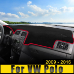 Automobilio prietaisų skydelio dangtis Venkite &scaron;viesių kilimėlių nuo UV spindulių apsaugančių kilimų, skirtų Volkswagen VW Polo 6R 6C 2009 2010 2011 2012 2013 2014 2015 2016 m. A Red Side