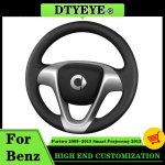 Automobilio vairo apdangalas Smart Fortwo 2009-2013, Smart Forjeremy 2013. Pritaikytas automobilio aksesuaras. Originalus vairo pynimas. Black Thread