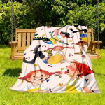 1 vnt. Pipi Ilgakojės nuotykių lauko pledas, lengvas flanelis, mink&scaron;tas ir &scaron;iltas, tinka visais sezonais, ant sofos, lauke, stovyklavimui, svetainei, biurui 130x150cm