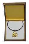 Cavalier King Charles Spaniel - Dog necklace in gift box, gold-plated pendant for dog fan, striking jewellery by Art-Dog brown