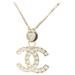 Chanel Dvigubas C Pakabukas Karoliai Moteri&scaron;ki karoliai Auksiniai ABE114B17803NZL31 Box+Shopping Bag