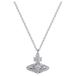 Vivienne Westwood Narcissa kristalinis Saturno pakabukas 925 sidabro grandinėlė Moteri&scaron;ka grandinėlė 6302038B01P102P102 Box