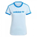 Adidas Originals įprasti mar&scaron;kinėliai moteri&scaron;ki mėlyni IZ2674 XS