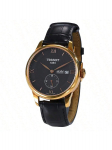 Tissot vyri&scaron;kas mechaninis laikrodis su odiniu dirželiu, atsparus vandeniui iki 30 m, Modelis: T006.428.36.058.01 juoda