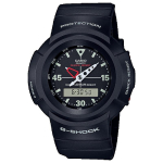 Casio G-SHOCK Vyri&scaron;kas Dervos 200M Atsparus Vandeniui Analoginis Atsparus Smūgiams Kvarcinis Laikrodis AW-500E-1E juoda