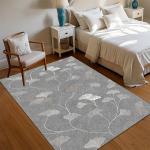 Eleganti&scaron;kas ginkmedžio lapų kilimas neslystantis kilimas svetainei ir miegamajam pilkas pagrindas patvari grindų danga plaunamas įėjimo durų kilimėlis 80X120CM