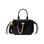 Michael Kors Hamilton Legacy Vienspalvė Raidės Logotipas Grandinėlė Rai&scaron;telis Mini Odinė Pečių Rankinė Moteri&scaron;kos Rankinės Juoda 32S3G9HC1L-001 Basic Set (Bag+Dust Bag) black