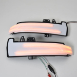 Dinaminė posūkio signalo LED galinio vaizdo veidrodžio juostelės &scaron;viesa Mercedes Benz A B C E S CLA GLA GLK klasei W176 W246 W212 W204 W221 Dynamic White gray