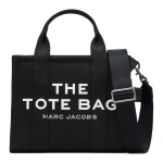 Marc Jacobs drobės pirkinių krep&scaron;ys su raidžių ra&scaron;tu Pečiui Ne&scaron;iojamas per petį Rankinė Mini moteri&scaron;kos tote rankinės Juoda M0016493-001 Basic Set (Bag+Tag)