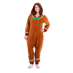 Kalėdiniai Cosplay Kostiumai Su Gobtuvu Kombinezonai Meduolinio Žmogaus Dizainas Suaugusiems Vaikams Kalėdinė &Scaron;ventė Adult,M brown