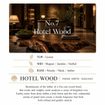 Hetras Premium Ilgai I&scaron;laikantis Namų Kvapų Kvepalų Difuzorius su Lazdelėmis Rinkinys 500ml &times; 3 No07 Hotel Wood black